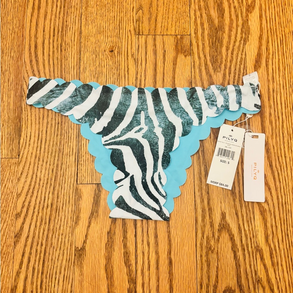 PilyQ Reversible Zebra Print Bikini Bottom